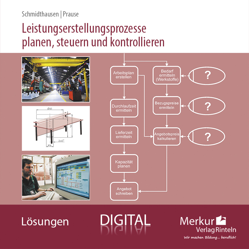 Leistungserstellungsprozesse planen, steuern und kontrollieren - digitales Lehrerbegleitmaterial