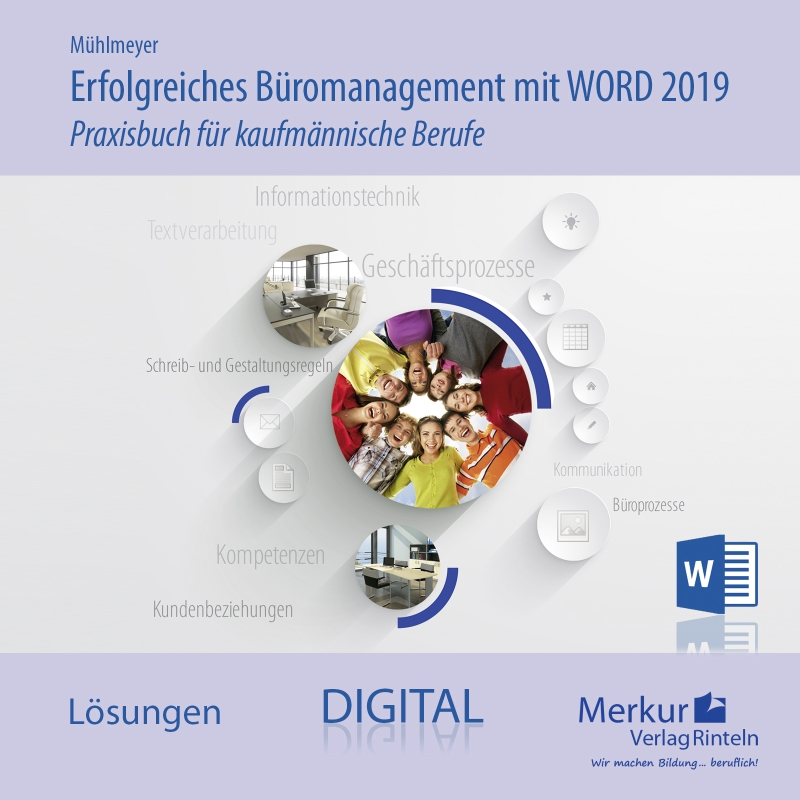 Erfolgreiches Büromanagement Word 2019 Praxisbuch für kaufmännische Berufe - digitales Lehrerbegleitmaterial