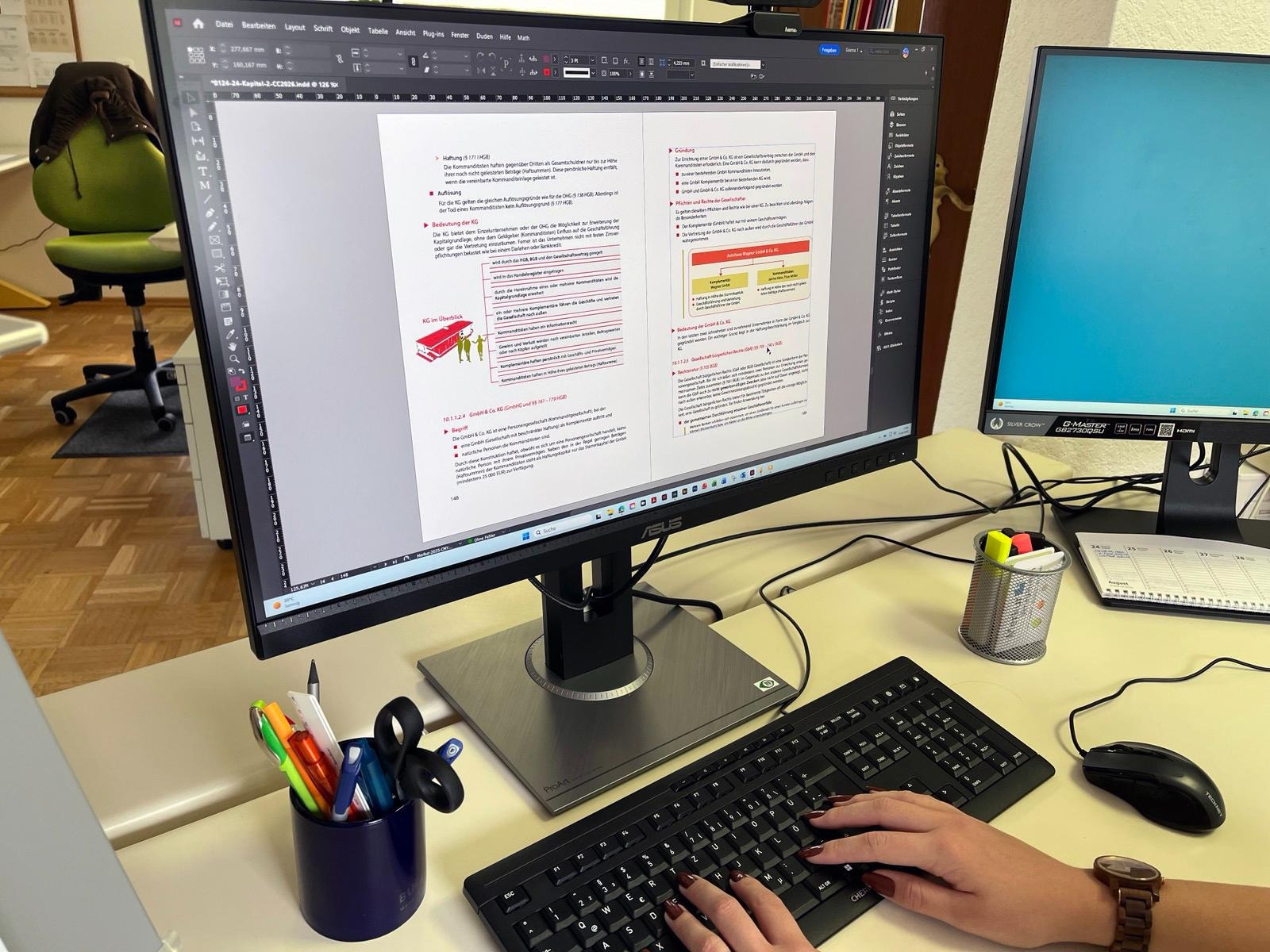 Arbeitsplatz Mediengestalter Print und Digital beim Merkur Verlag Rinteln