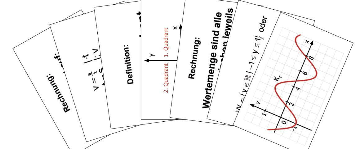 Mathematik lernen mit Karteikarten
